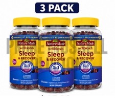 3 Nature Made Wellblends Sleep and Recover, Sleep Aid W Melatonin 3mg 30Ct Gummy