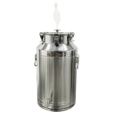 Secchio Fermentatore 35L Acciaio Inox Serbatoio Stoccaggio con Coperchio Chiusura Sigillato e Fa