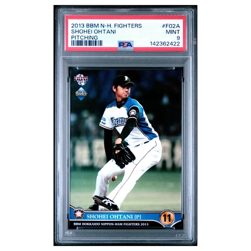 SHOHEI OHTANI Rookie #F02A psa 9 2013 Bbm Pitching Baseball Card MLB