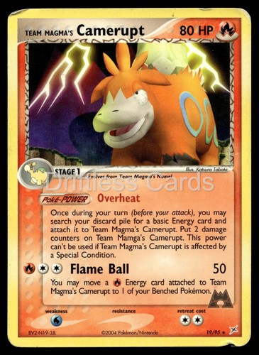 Team Magma's Camerupt 19/95 Rare Team Magma vs Team Aqua Pokemon MP