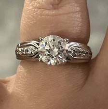 Sterling Silver Round Cut Cubic Zirconia Ring Size 8