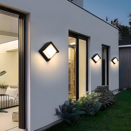 3CCT Outdoor Wall Lights,LED Morden Wall Sconce Light Dimming Black Aluminum ... - Picture 9 of 9