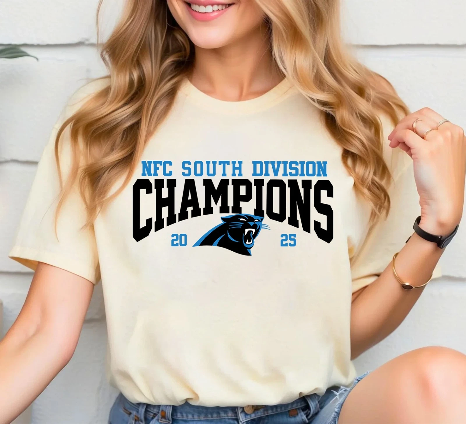 Carolina Panthers NFC South 2025 Champions T-Shirt