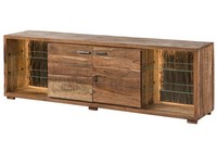 Fernsehtisch Baumrinde Tv Lowboard Vintage Landhaus Holz Massiv Led Beleuchtung