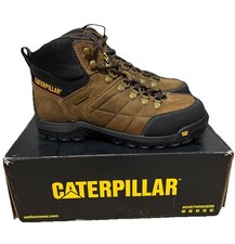 New Caterpillar  Threshold Waterproof Steel Toe Work Boot in Brown  Size 8M