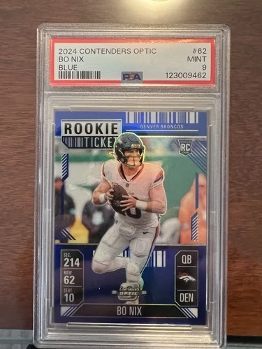 2024 Panini Contenders Optic Rookie Ticket Bo Nix /99 #62 (RC) PSA 9