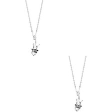2 PCS Monkey Mecklace Charm Animal Necklace Women's Jewelry Chain