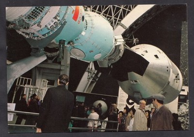 1982 Sowjetische USA Space Sojus Apollo Orbitalkomplex Echtfoto Vintage Postkarte