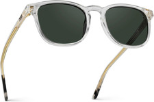 WMP Eyewear - Men'S Polarized Modern Rounded Square Sunglasses