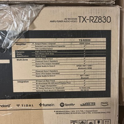 Onkyo TX-RZ830 9.2 Channel A/V Receiver Open Box Free Shipping