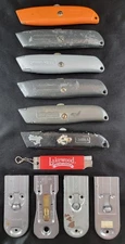 Retractable Box Cutter Utility Knife, Scraper Lot of 11 Stanley RedDevil & Other