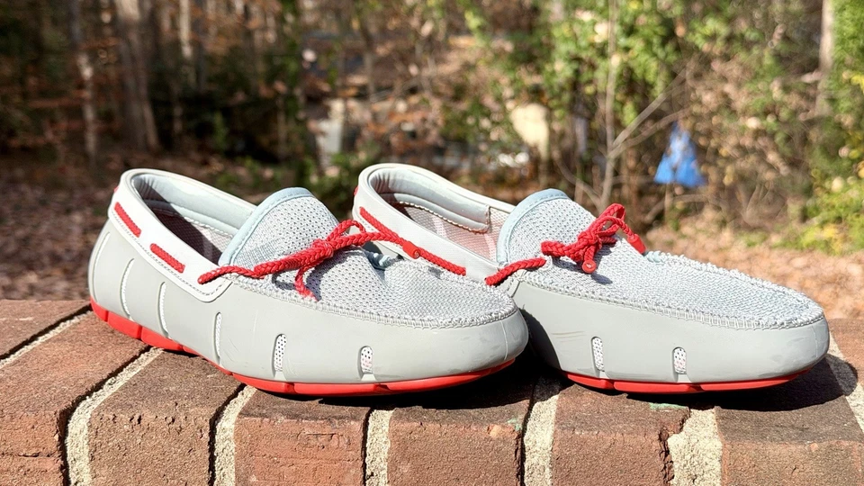 Mocassins masculinos SWIMS 9 para barcos de condução trançados de renda amigável à água - Imagem 4 de 4