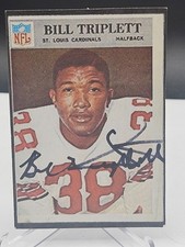 1966 Philadelphia Football #167 Bill Triplett Signed Autographed Photo Reprint