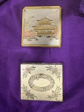 Two Vintage Powder Makeup Mirror Compacts