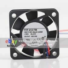 TYP 412FM DC12V 45mA 0.55W 4010 40X40X10MM 4CM 2Wire Original Axial Cooling Fan