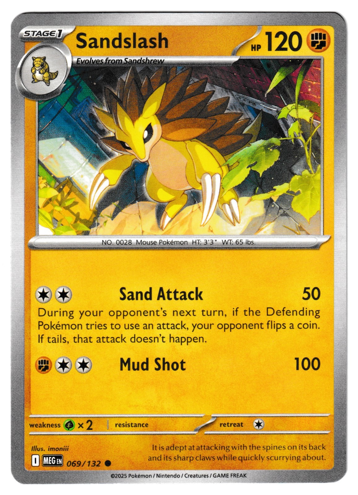 Sandslash - 069/132 - ME01: Mega Evolution - Pokemon TCG