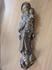 Madonna mit Kind Wandfigur Gips Relief Vintage ca. 40 cm gebraucht 