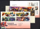 GB - 2022 Trans Formers Set, MS & Booklet on 3 x First Day Cover