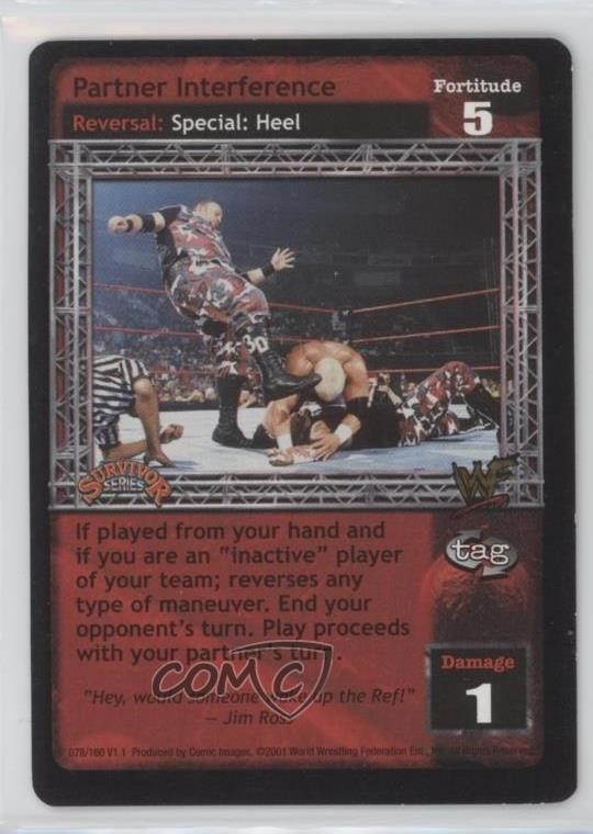 2000 WWF Raw Deal Trading Card Game Premiere Edition Partner Interference 1i3