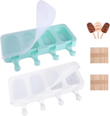 Pack of 2 Ice Cream Moulds Cake Pop Ice Lolly Mould, BPA-Free Cake Ice Lolly