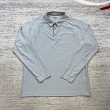 Rhone Polo Shirt Large Gray Hiker Outdoor Trekk Preppy Casual Athleisure Mens