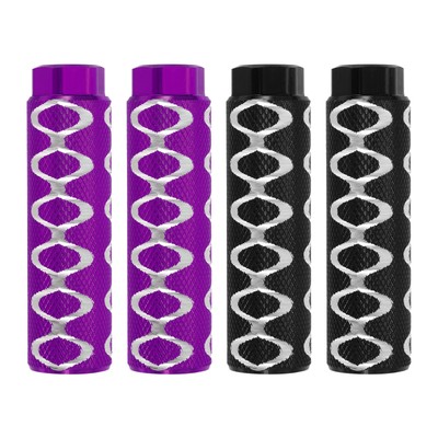 Fahrrad-Pegs 3/8'' Achsen, 4er-Pack, Lila/Blau, für BMX