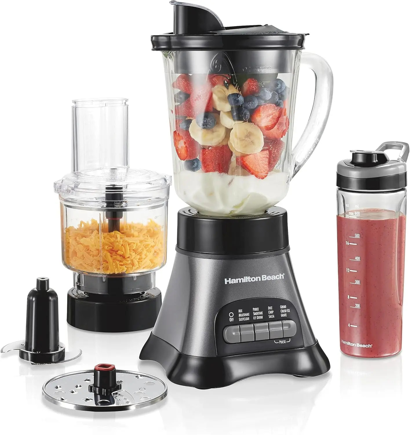 Blender and Food Processor Combo &ndash; 40oz Glass Jar, Portabl