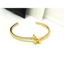 CELINE Knot Bracelet Bangle in ExtraThin Gold Metal for Women