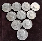 10 D Kennedy Half Dollars all in the 1970's Nice Coins