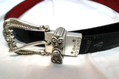 Brighton Reversible Black & Red Leather Belt Size S 28 | eBay display picture 1