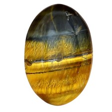 Natural Blue Tiger Eye 27.2x18.3x6 mm Oval Shape Polished Gemstone LS01334-17