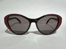 Prada SPR14U YEO-6X1 Cat Eye Ladies Sunglasses Burgundy / Brown Tortoise 55mm