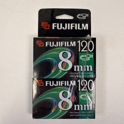 Fujifilm 8mm P6-120 Minute Pack Of 2 Blank High Quality Video Cassette Tapes New