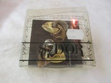 Vintage SG D'Or faux gold  silver color leather Shoe Clips Bows MIB DS 