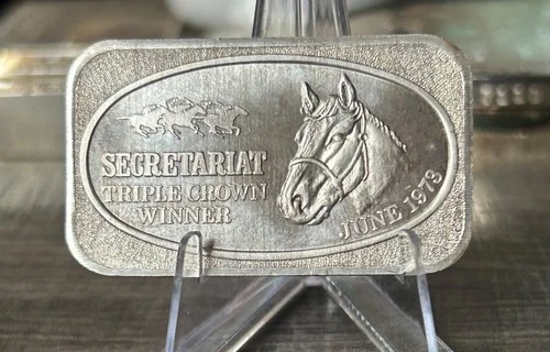 1973 1 OZ .999 FINE SILVER SECRETARIAT-TRIPLE CROWN WINNER U.S. SILVER CORP