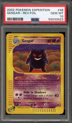 Pokemon Gengar Expedition Reverse Holo Rare #48 PSA 10 Gem Mint