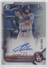 2022 Bowman Chrome Prospect Refractor 442/499 Alex De Jesus #CPA-AD Auto g1z