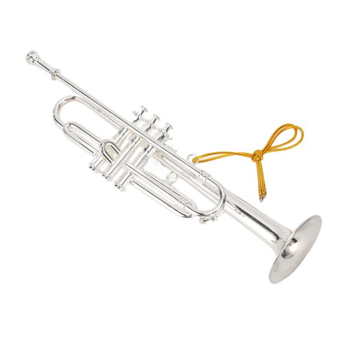 Tromba in miniatura 14 cm 5,5 pollici argento rame squisita mini tromba realistica D RYZ - Foto 3 di 22