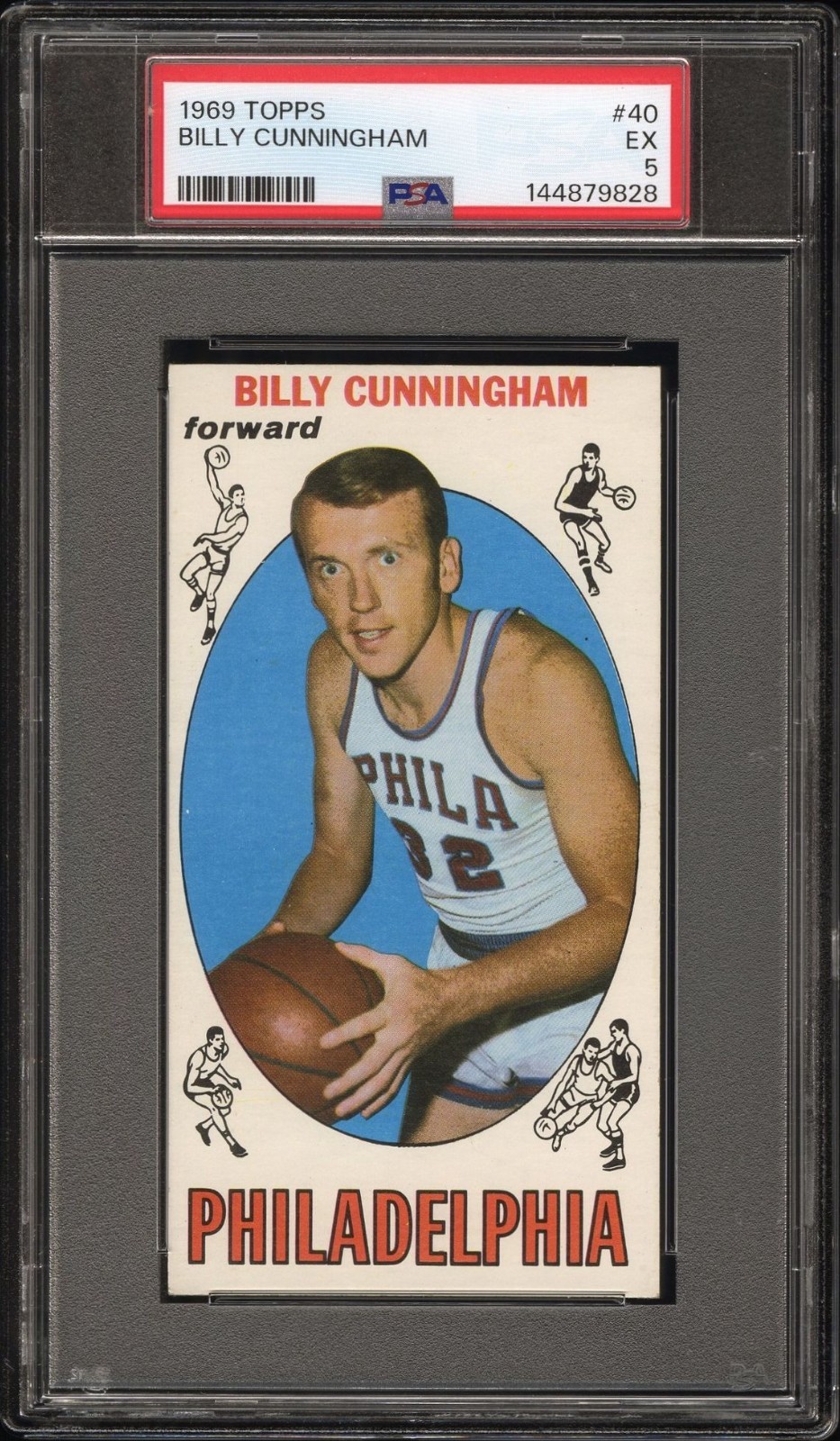 1969/70 Topps Basketball #40 Billy Cunningham "Kangaroo Kid" PSA Grade EX 5