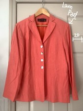 Vintage Coral 100 Linen Women's Blazer
