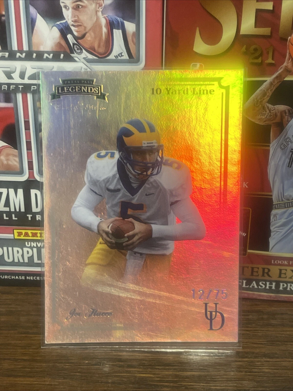 Joe Flacco Press Pass Legends Bowl Edition #9 15 Yard Line Blue