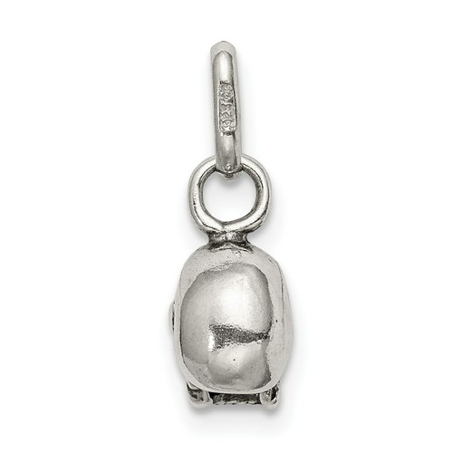 Sterling Silver 925 Antiqued Finish 3-D Skull Charm Pendant 0.55 Inch - Picture 4 of 4
