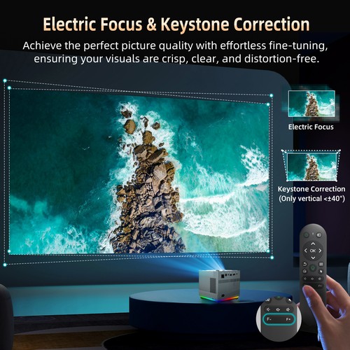4K Portable 10000LMS Projector WiFi Android Home Theater Cinema 1080P Bluetooth - Picture 7 of 15