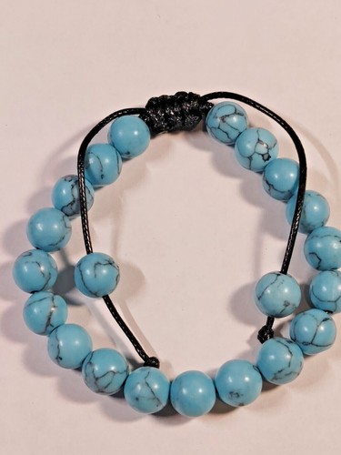 NATURAL GEMSTONE MACRAME ADJUSTABLE BRACELET - Picture 2 of 14