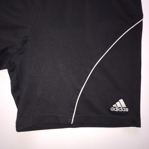 Y2K ADIDAS Shorts Boys Large Black Striped Sport Soccer Clima365 Athletic Shorts - Picture 5 of 13
