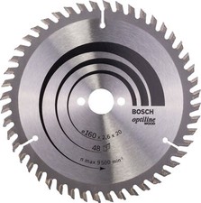 Bosch Kreiss&auml;geblatt Optiline Wood Handkreiss&auml;gen 160 x 20/16 x 2,6 mm, 48 Z&auml;hne