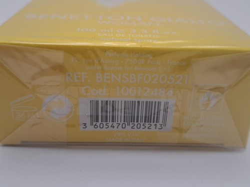 Giallo by United Colors of Benetton Eau de Toilette Spray 3.3Oz For Women sealed - Picture 5 of 7