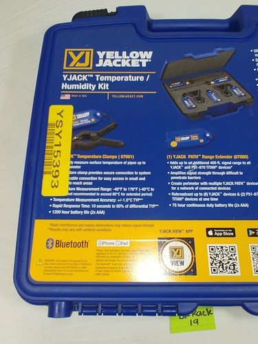 Yellow Jacket 67071 YJACK Temperature & Humidity Kit, 2 Clamps, 2 Psych, 1 Path - Picture 3 of 4