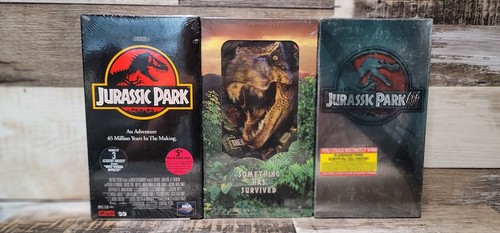JURASSIC PARK 1, 2, & 3 VHS NEW SEALED 1993, 1997, & 2001 GOOD FOR GRADING
