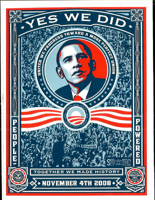 2008 President Elect Barack Obama Historic Bumper Sticker fr.Moveon.org Original